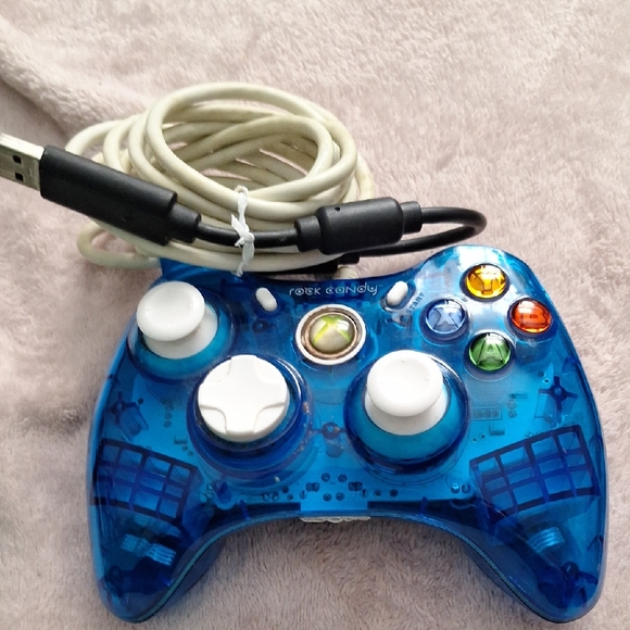 Rock & Candy Transparent Blue Wired Controller - Picture 1 of 5